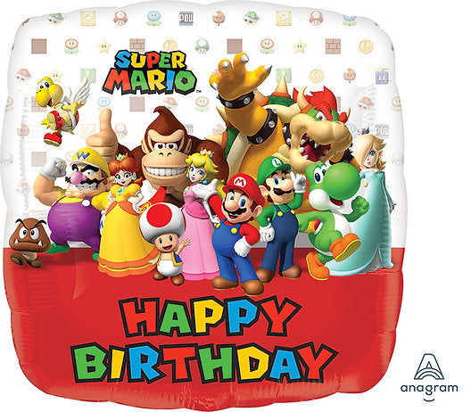 18'' Mario Bros Happy Birthday