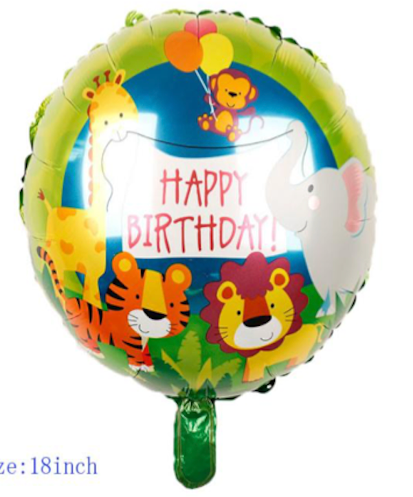 18'' Happy Birthday Jungle