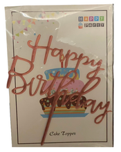 Load image into Gallery viewer, Cake Topper &quot;Happy Birthday&quot;
