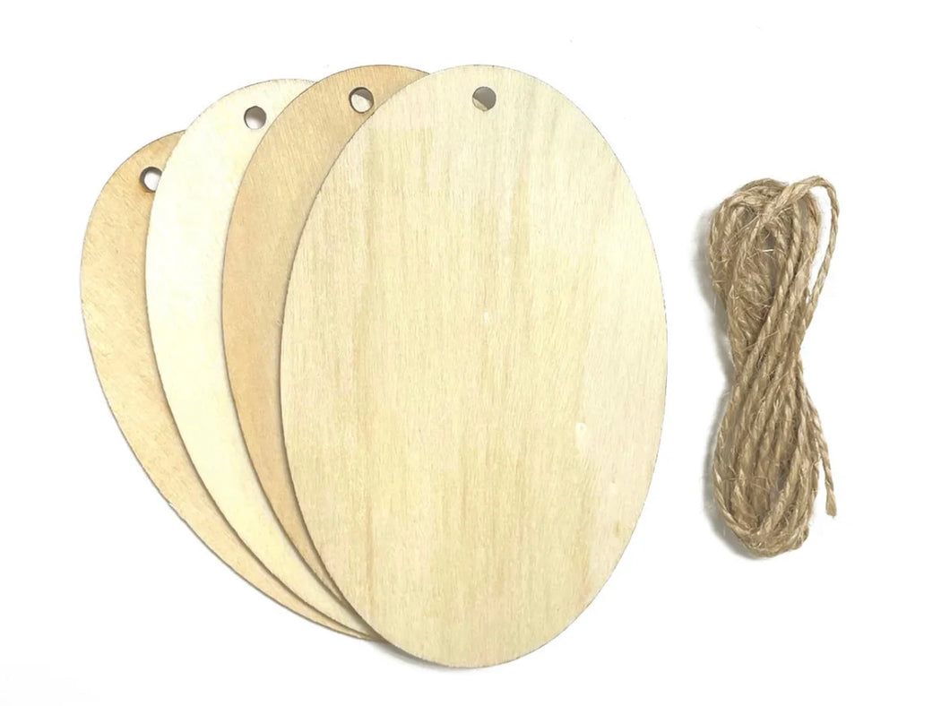 4pcs - Circle Wood