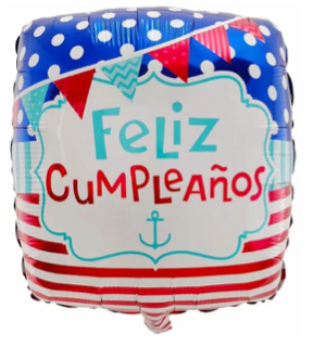 18'' Feliz Cumpleaños Naútico