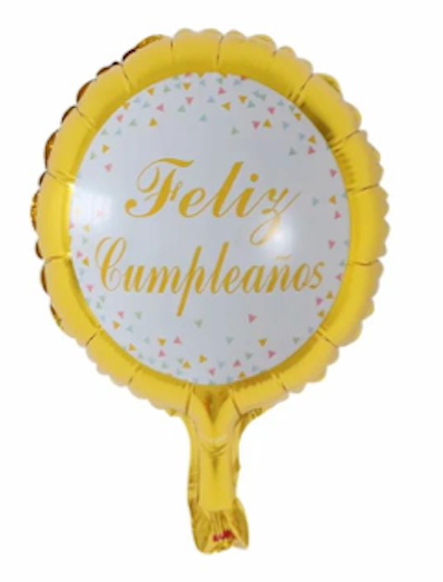 9'' Feliz Cumpleaños Gold