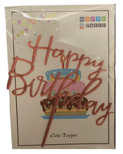 Cargar imagen en el visor de la galería, Cake Topper &quot;Happy Birthday&quot;
