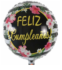 18'' Feliz Cumpleaños Tropical