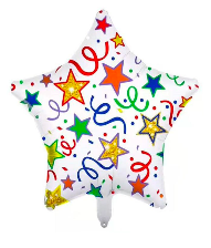 18'' Stars Confetti White